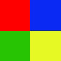 4 equally-sized squares of different colors