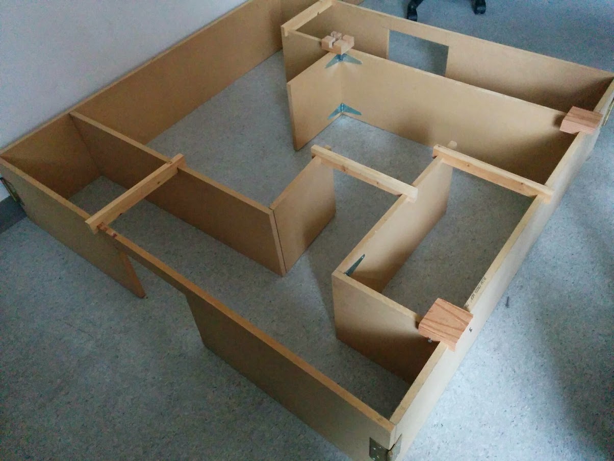The maze that our professor kept a secret until it was time to evaluate our robots.