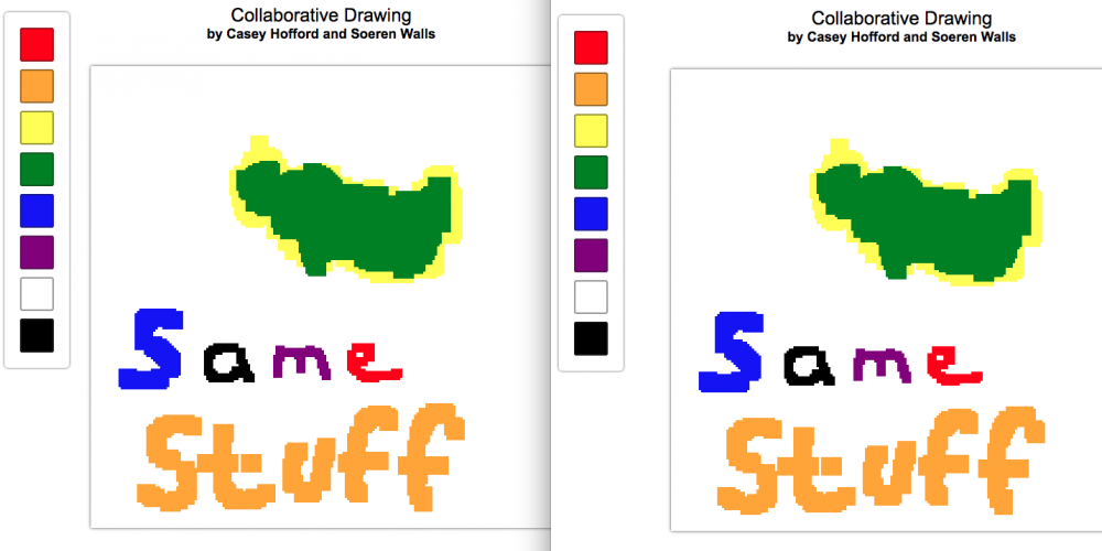 Screenshot of collaborative canvas app