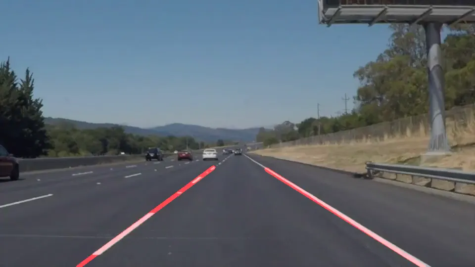 White lane line detection