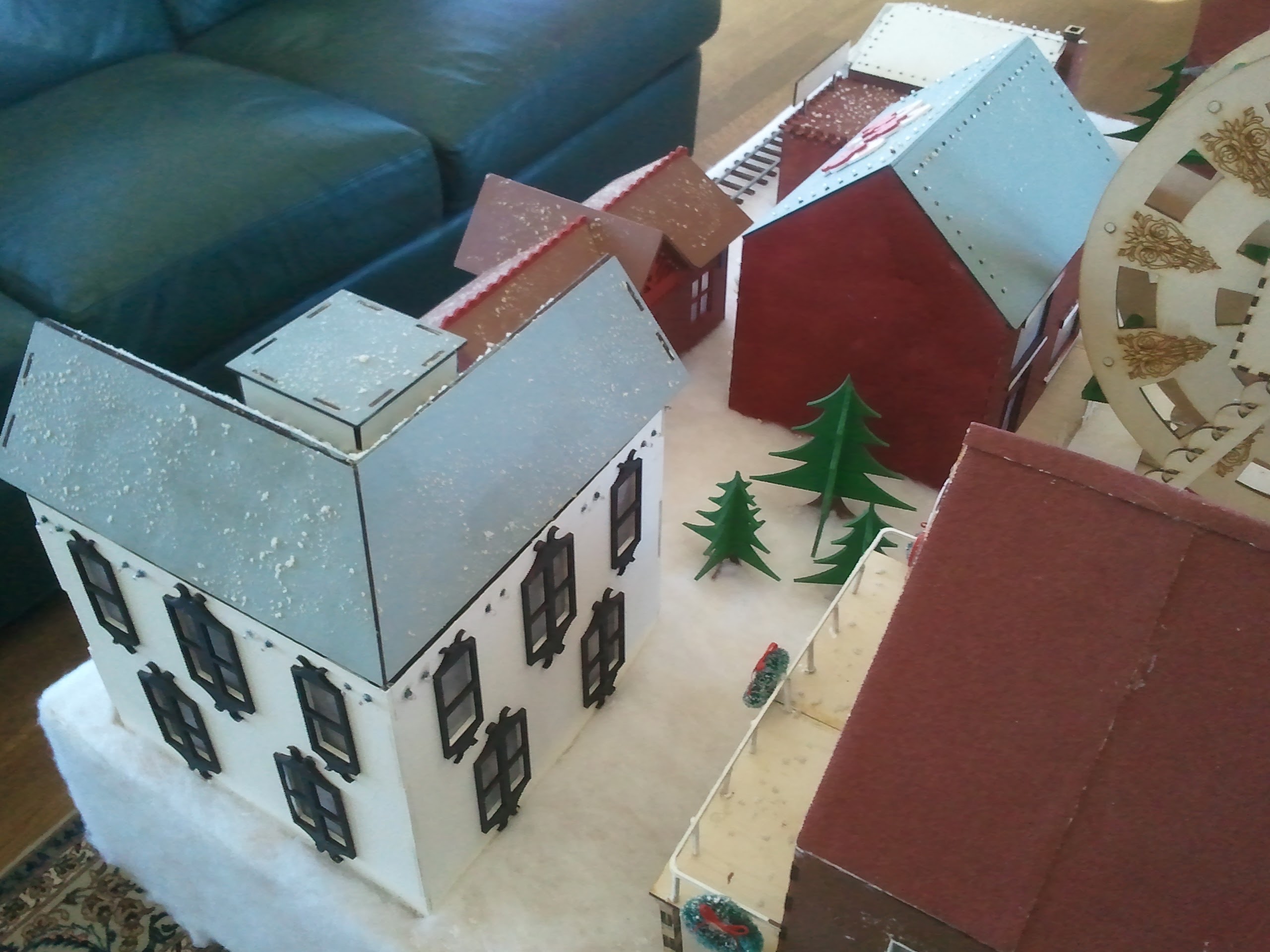 Victorian house in village, back view