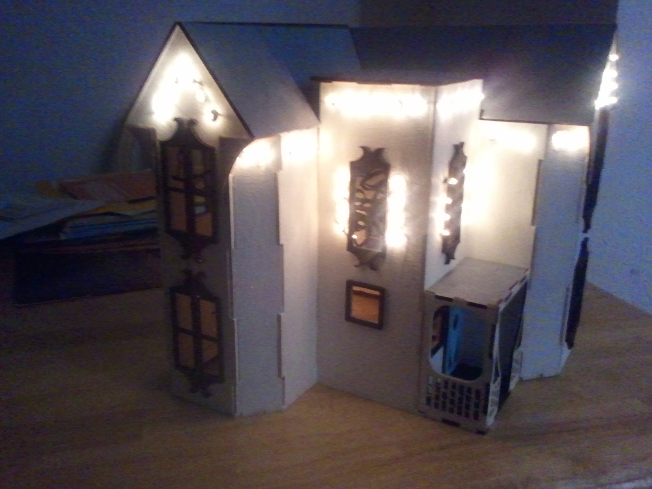 Left side of Victorian house