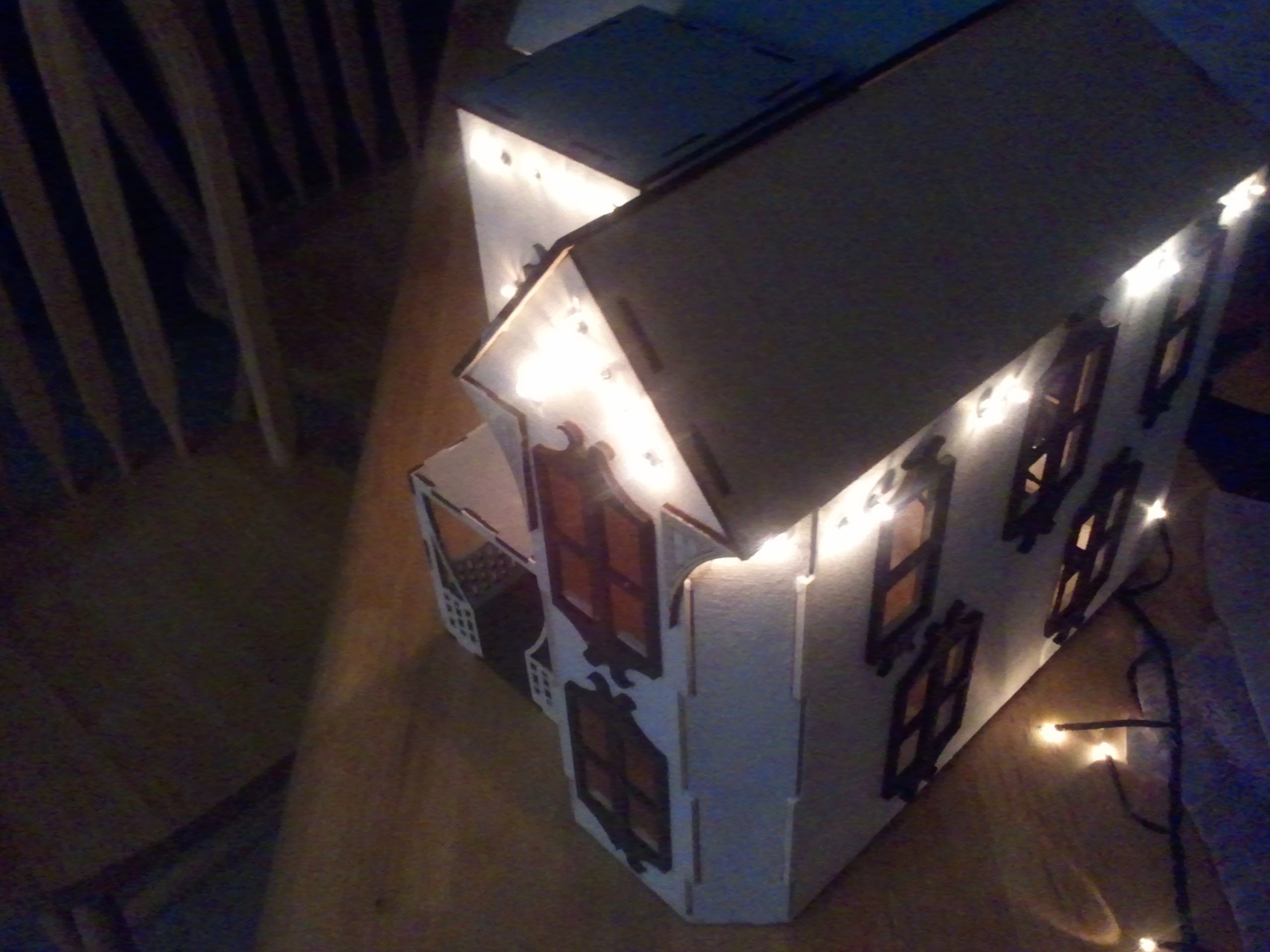 Right side of Victorian house